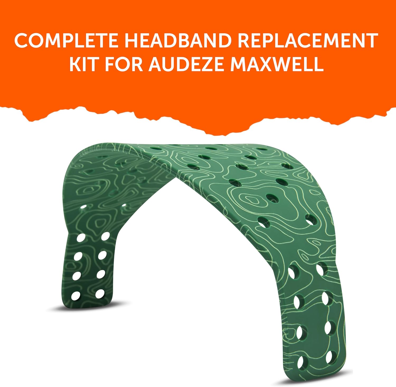 WC HeadbandZ XL | Maxwell - Extra Wide Silicone Headband Compatible with Audeze Maxwell 2 & Maxwell 1, Made by Wicked Cushions | Wider Weight-Distributing Design | Emerald Tide