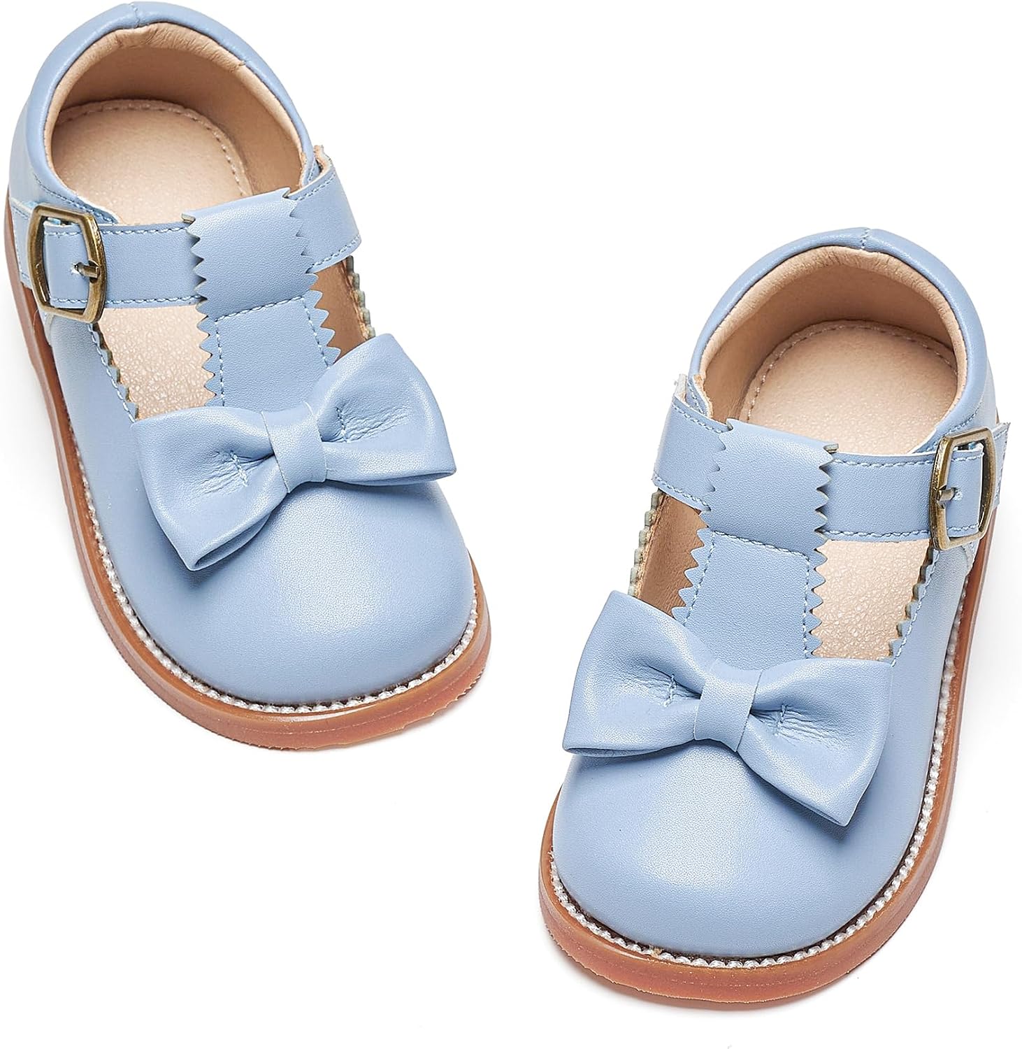 GINFIVE Toddler Little Girls Mary Janes Flats Girls Dress Shoes Kids Shoes