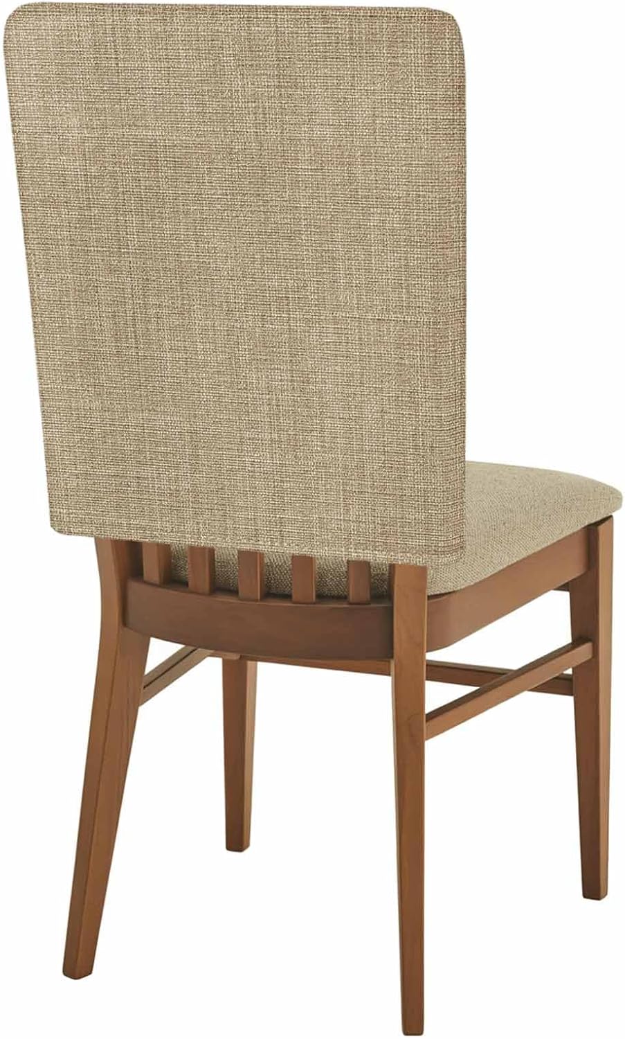 Dining Room Chair Back Covers Set of 6 Country Brown Linen Texture Removable Kitchen Chair Seat Covers Protector Farmhouse Pure Color Style Slipcovers for Weeding Holiday Party Decor