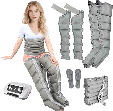 Leg Massager with Lymphatic Drainage Function - Pain Relief and Swelling Reduction for Lipedema, Varicose Veins and Poor Circulation - Adjustable Pressure