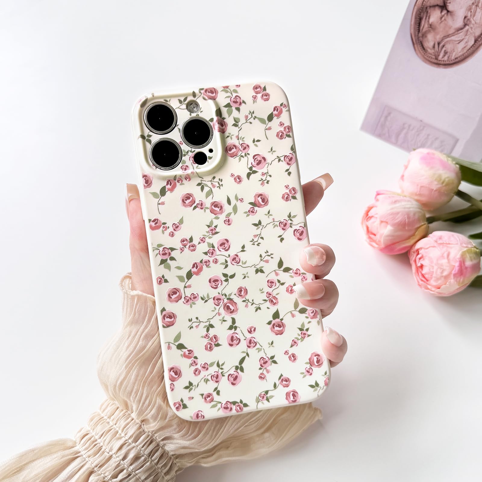 NITITOP IPhone 11 Hülle Mit Blumen-Design | Rosa TPU Hülle Weich & Stoßfest Für Frauen
