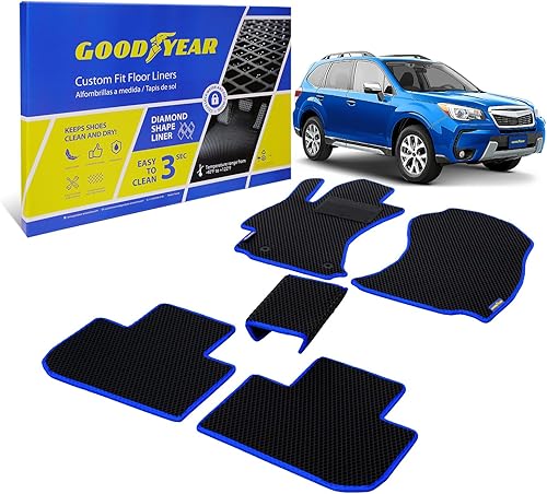 Miniatura 33 de Goodyear Alfombrillas de coche para todo tipo de clima, ajuste personalizado para Jeep Cherokee 2019-2023, juego de 5 piezas, forros de piso