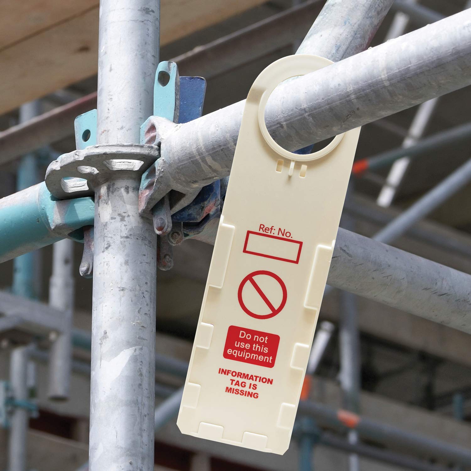 NMC SCTH-10 Scaffold TAG Holder 10 Pack, White