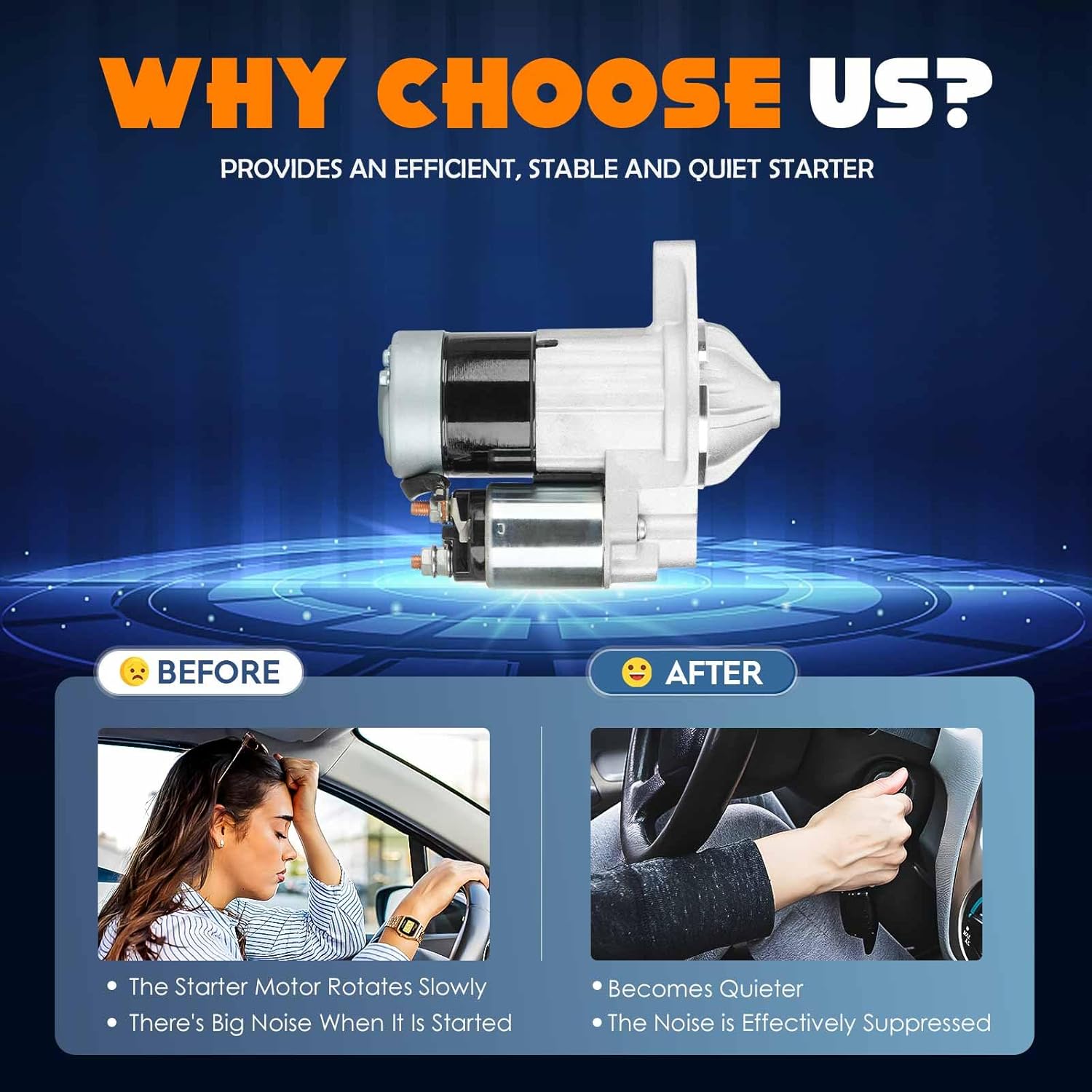 Starter (Only for Manual) 4.0L 4.0 Fit for Jeep Grand Cherokee 2003 2004 4.0L, for Jeep Wrangler for Jeep TJ 2003-2006 4.0L, 03 04 05 06 4.0L, 17879N SMT0361 M0T91082 56041012AE 410-48118