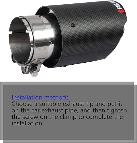 Miniatura 9 de Punta de escape de coche de fibra de carbono 2.1 pulgadas entrada 3.5 pulgadas escape silenciador punta tubo de escape de fibra de carbono para tubo