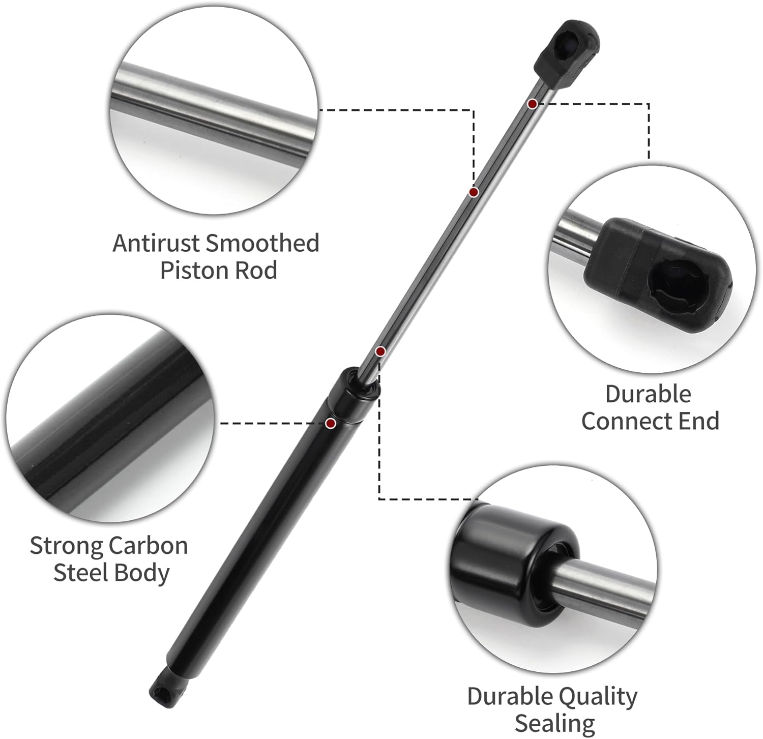 ACROPIX Rear Hatch Lift Supports Gas Struts Gas Spring Fit for Hyundai Tucson 2010-2015 Black No.817812S000/817712S000 - Pack of 2