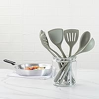 Vista 6 de Restaurantware Silicone Utensil Set Pack of 1 Non-Slip Handle 6-Piece Kitchen Tool Set, Heat-Resistant Dishwasher-Friendly Cooking Accessories