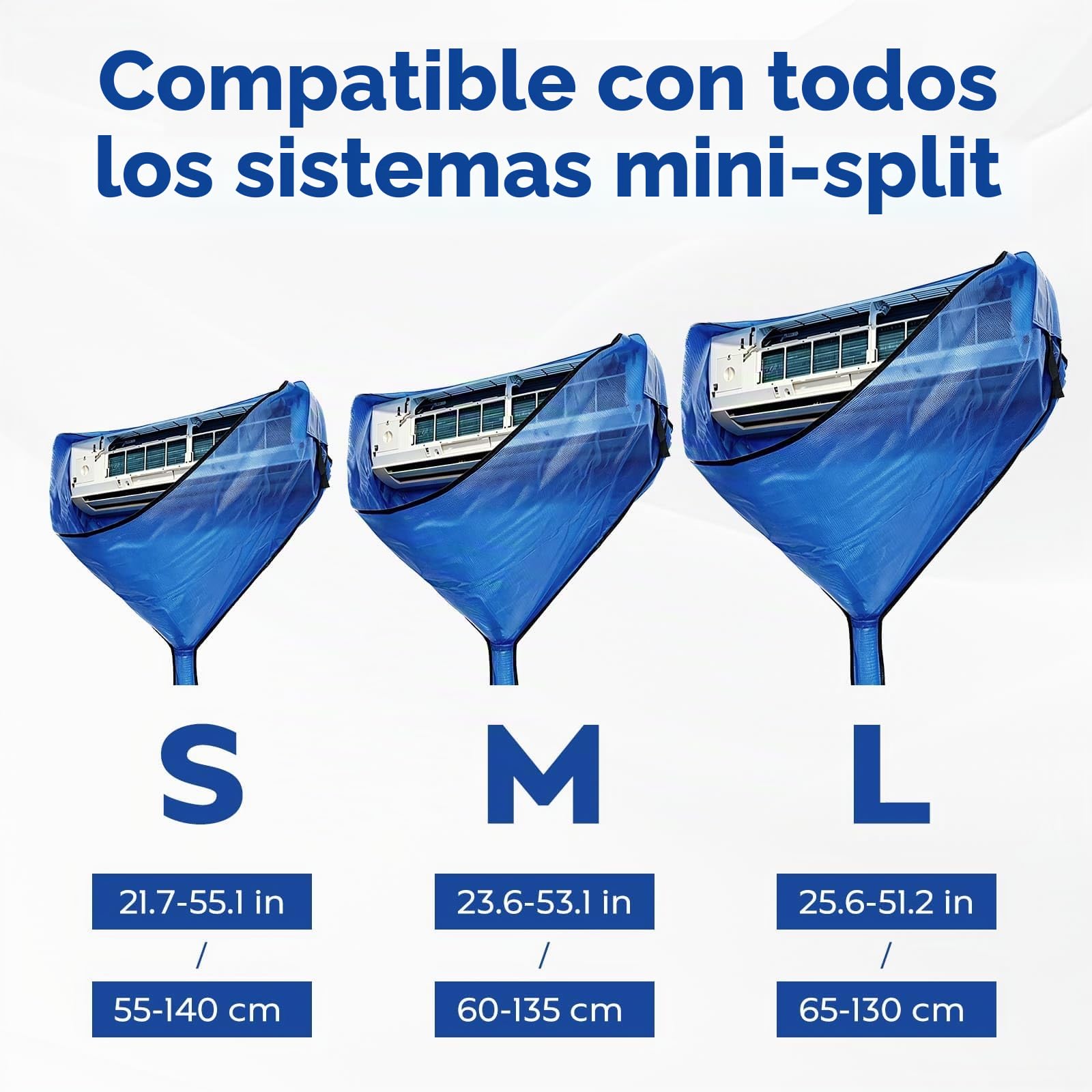 Kit de Limpieza Aire Acondicionado Split, Bolsa de Limpieza para Aire Acondicionado de Pared y Casa, Azul Grande