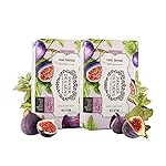 Panier des Sens Wild Fig Shea butter natural bar soap, bath & body soap bars - Made in France 95% natural - 2 bars, 7oz/200g each