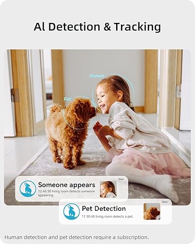 Miniatura 7 de Security Camera 2K, blurams Baby Monitor Dog Camera 360-degree for Home Security w/Smart Motion Tracking, Phone App, IR Night Vision, Siren, Works