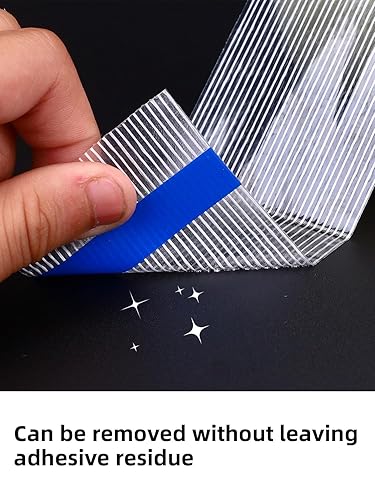 Miniatura 5 de Paquete de 10 cintas de fleje de filamentos de 34 pulgadas x 27 yardas, 270 yardas en total, embalaje reforzado de fibra de vidrio transparente,