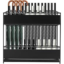 mignonnememe Umbrella Holder for Entryway, Commercial Metal Umbrella Stand Rack Organizer Freestanding Umbrella Bucket Bin for Storing Umbrellas Canes Crutches Black
