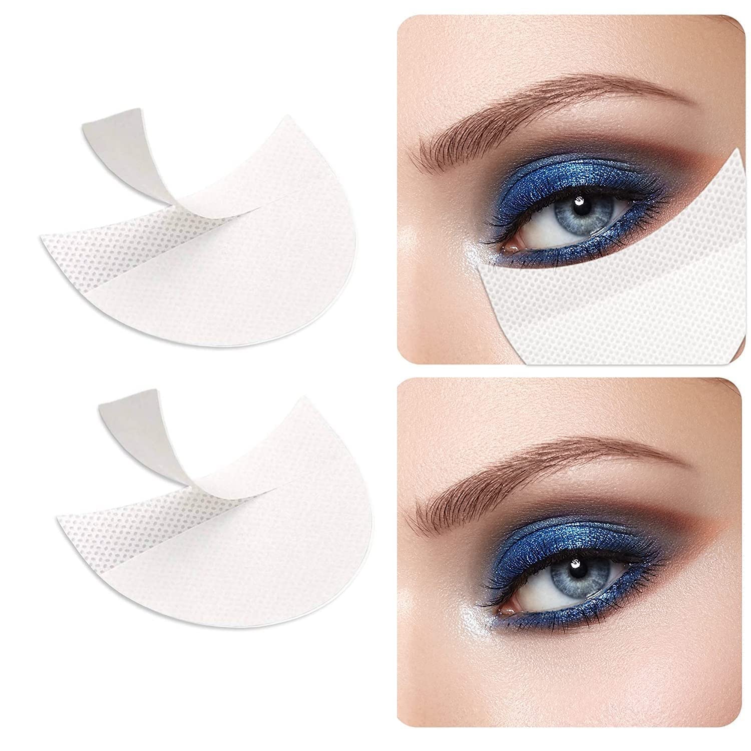 Leticia 20 Pcs Professional Eyeshadow Shields for Eye Makeup, Lint Free Eye Pad for Eyelash Extensions/Tinting and Lip Makeup - Under Patches Guards Prevent Makeup Residue