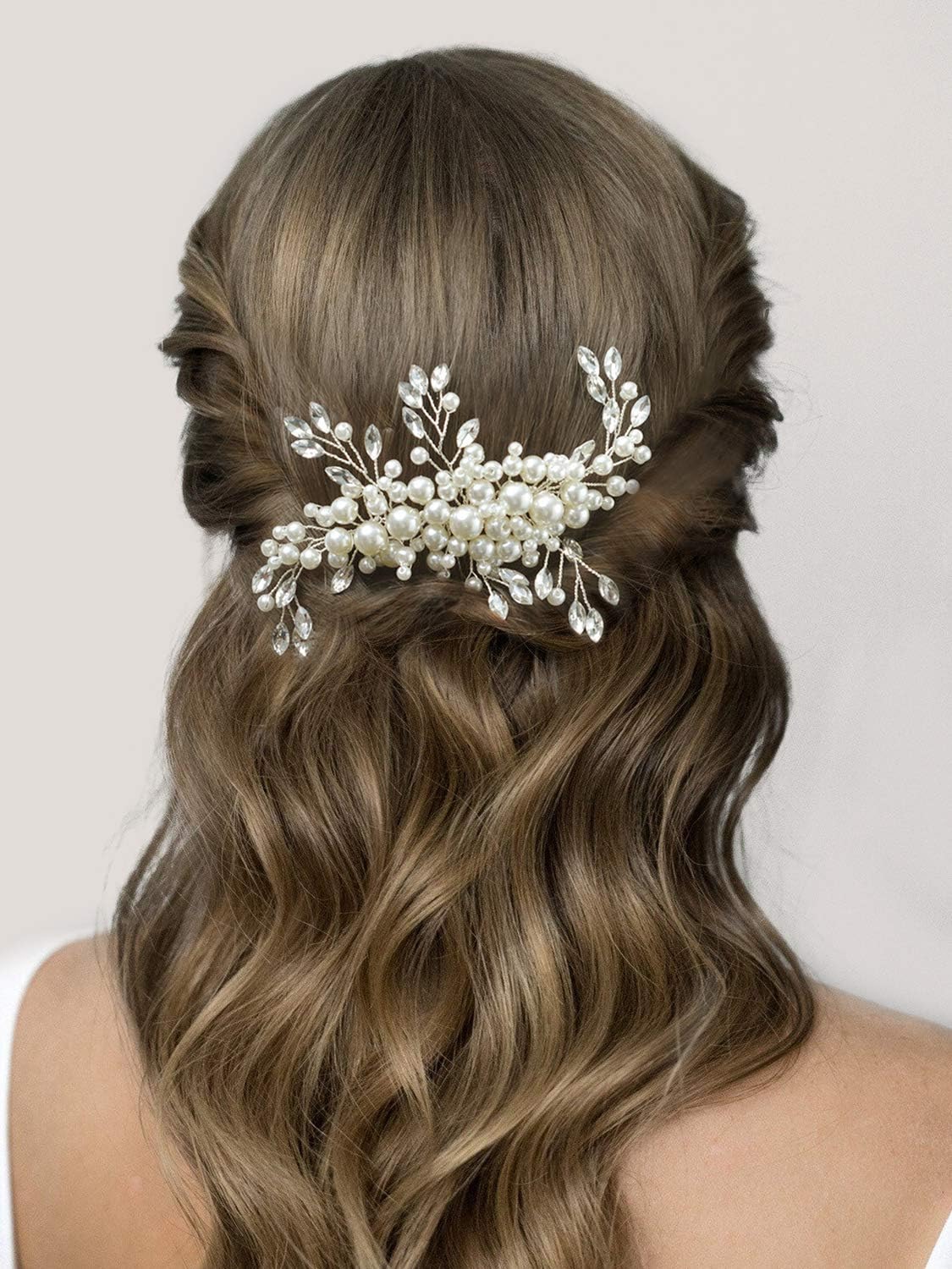 Bridal Hair Comb-Ivory Pearl Wedding Hair Jewelry,Wedding Hair Accessories for Brides