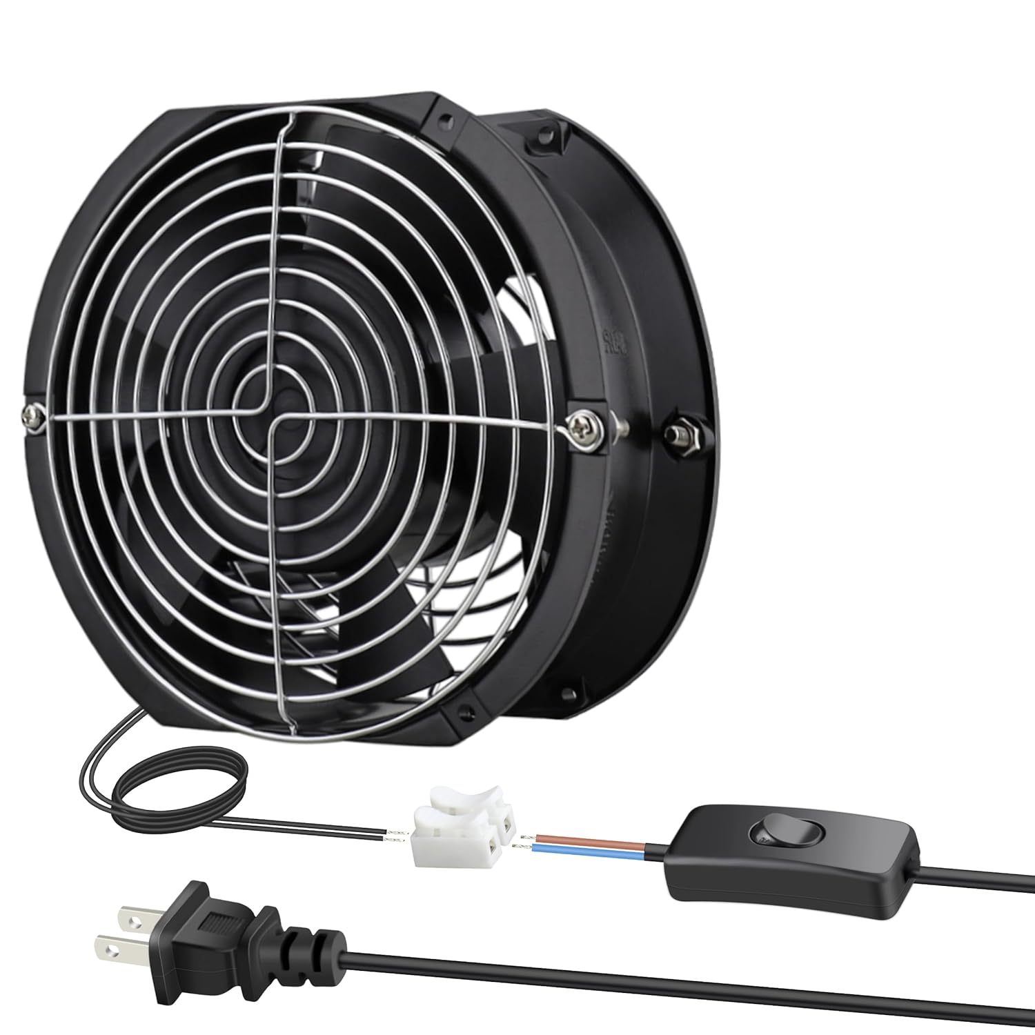 GDSTIME 17cm Axial Exhaust Fan 110V 120V AC Big Airflow Cooling Fan