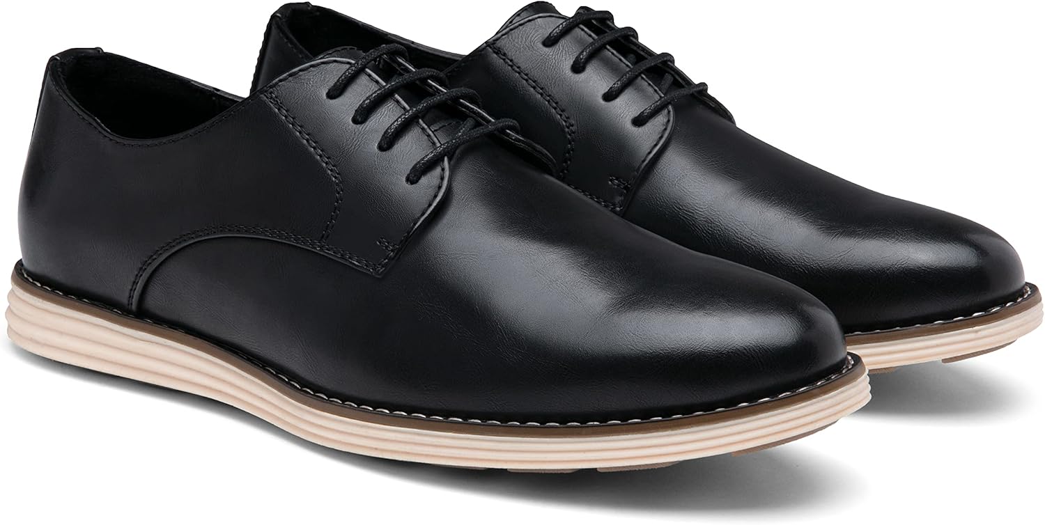 Vostey Mens Casual Dress Shoes Wingtip Plain Business Dress Shoes for Men - Image 4