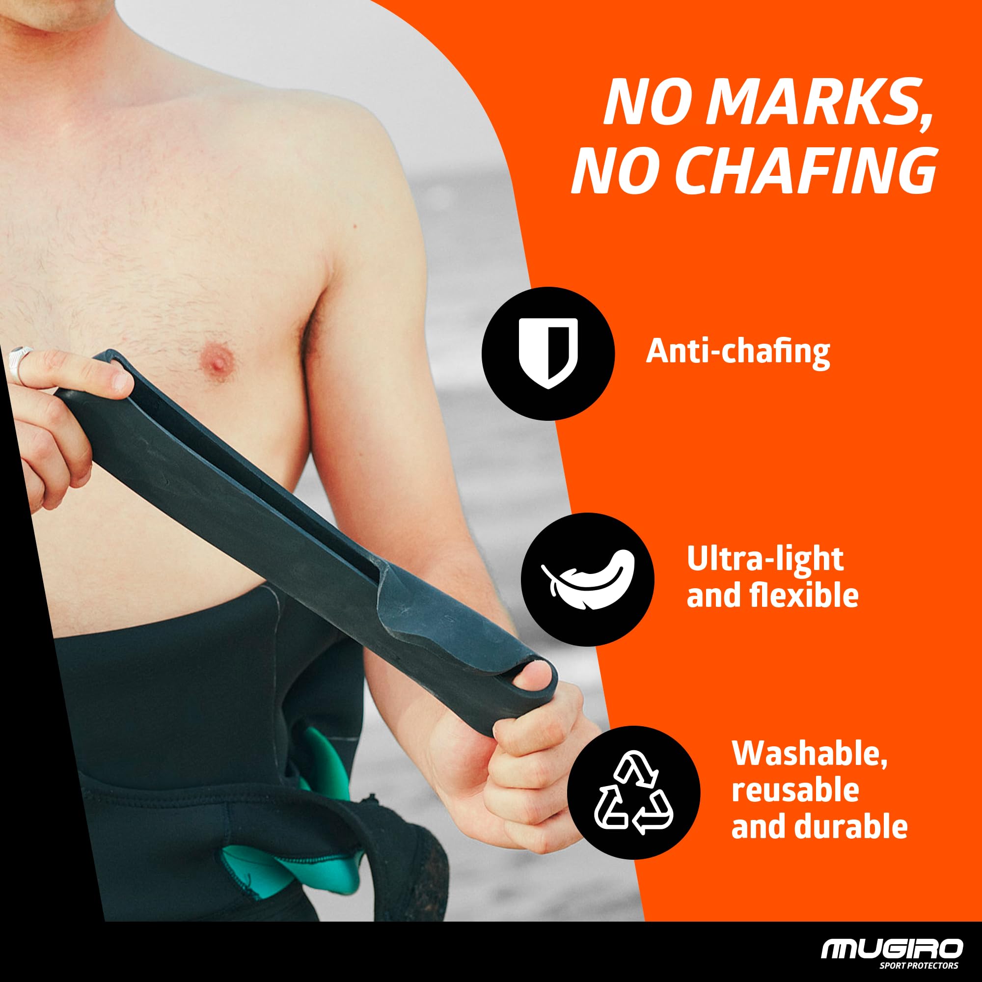 Mugiro Protector de Cuello Neopreno Hombre y Mujer | Buceo, Natación, Triatlón, Surf y Accesorios Paddle Surf | Compatible Traje Neopreno 5mm Traje Buzo | Hecho en España