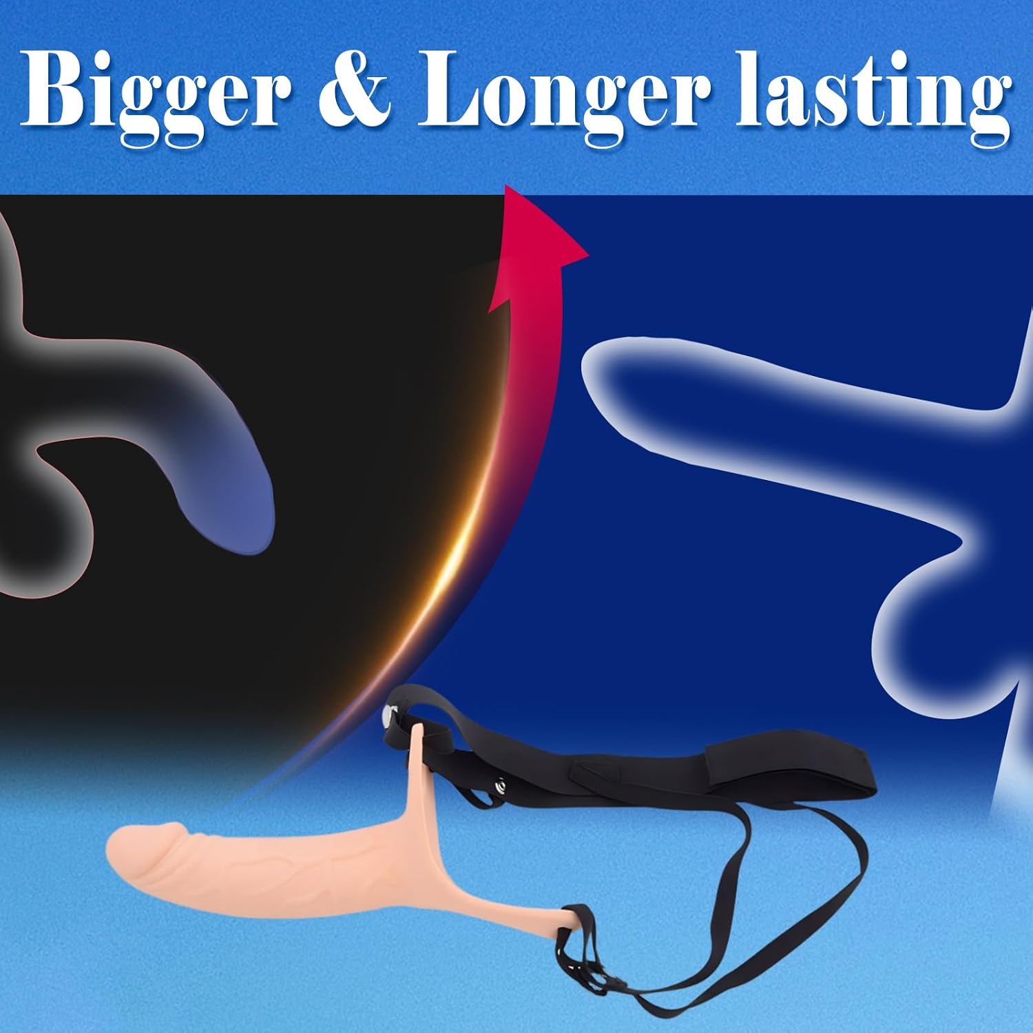 Hollow Strap On for Men Dildo Penis Sleeve Enlarge Prolong Strap On for Men Sex Harness, Consoladores para Hombres Adjustable Penis Extender Penis Cock Extension Strap On Dildo for Couples
