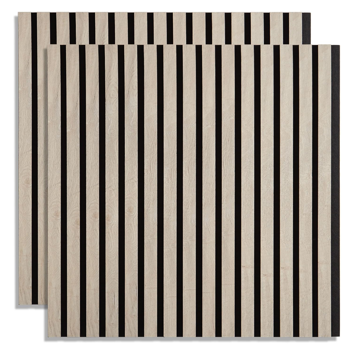 Homestyle4u 2661, panele akustyczne 60 x 60 cm panele ścienne szare okładziny ścienne wewnątrz 2 panele ściana drewno panele dekoracyjne MDF