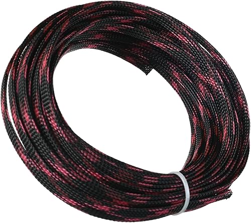 Othmro Longitud 32.8 ft/32.8 pies de ancho 6mm/0.24 in PET cable protector de cable expandible, cable de tubo de telar sin dividir, funda flexible