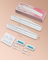 Vista 9 de EZVALO Paquete de 2 Luces de Maquillaje Inalámbricas, Luces de Tocador Recargables para Espejo con 3 Modos de Color, Atenuación Continua, Control