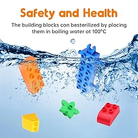 Large Building Blocks for Kids Toddlers Including 2 Piece Baseplates, Basic Big Building Blocks Compatible with Legos duplo and Major Brands, Building Bricks Set for Kids Age 3 4 5 6