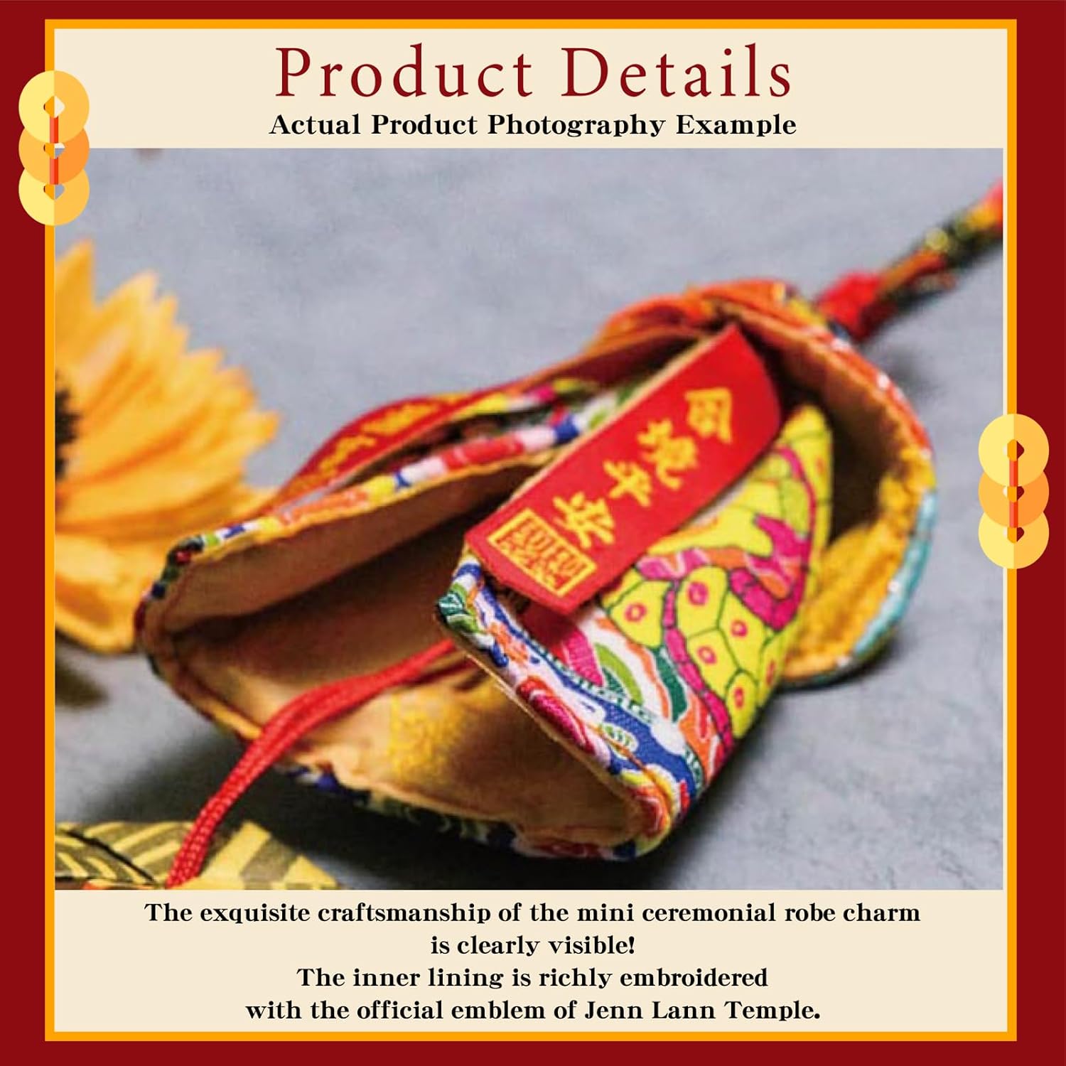 Protection Charm with Good Fortune Meaning Mazu-Inspired Mini Robe Blessing Keepsake