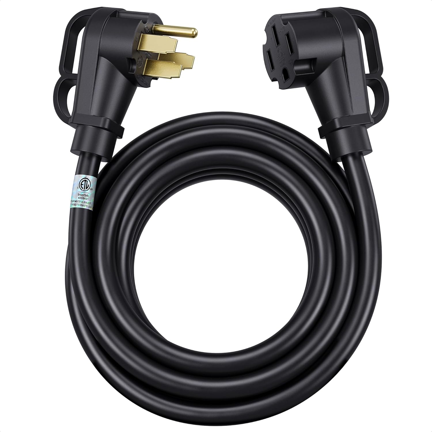 Cable Matters 4 Prong 50 AMP RV Extension Cord 25 ft with Easy-Grip Handles, 6/8 AWG, NEMA 14-50 Extension Cord, Compatible with Tesla Plug/EV Plug / J1772 Connector (NEMA 14-50P to 14-50R)