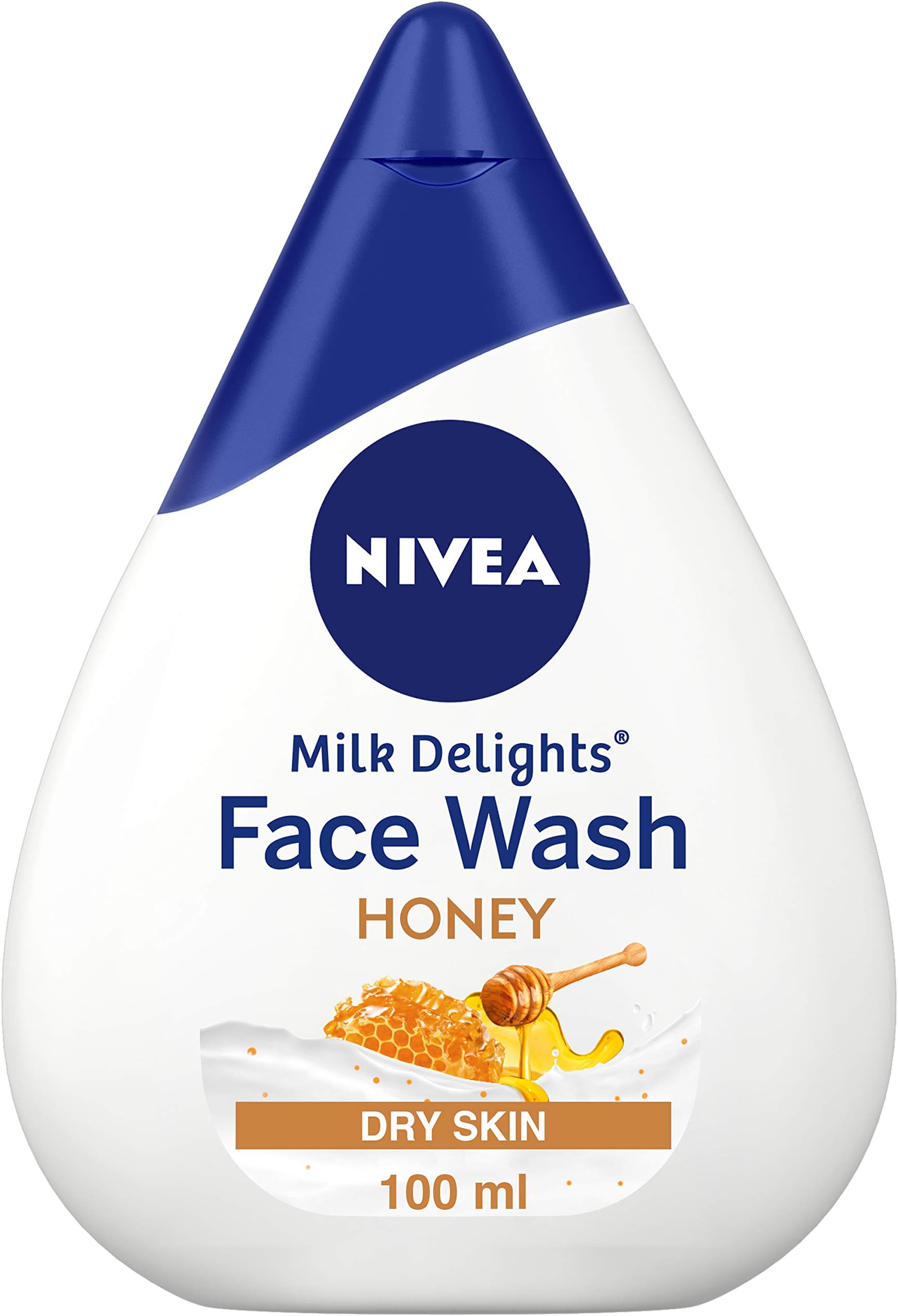 NIVEA Women Face Wash for Dry Skin, Milk Delights Honey, 100 ml