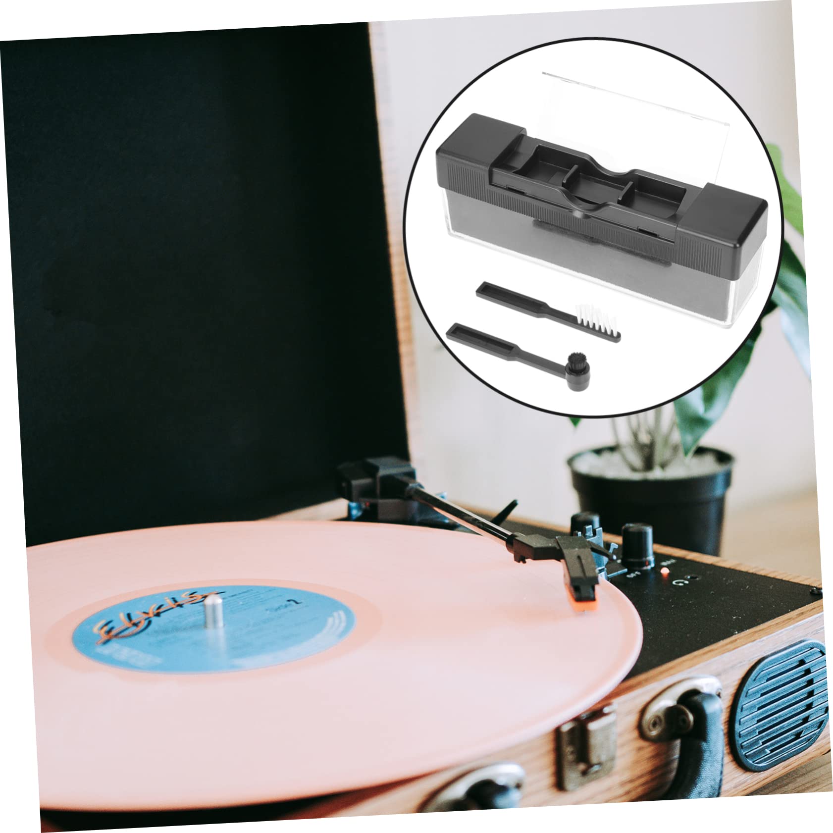 OSALADI 4sets Spazzole Per Pulizia Dischi in Vinile Kit Antistatico Per Manutenzione e Pulizia Di Giradischi e Strumenti Musicali Sicuro e Pratico Da Usare