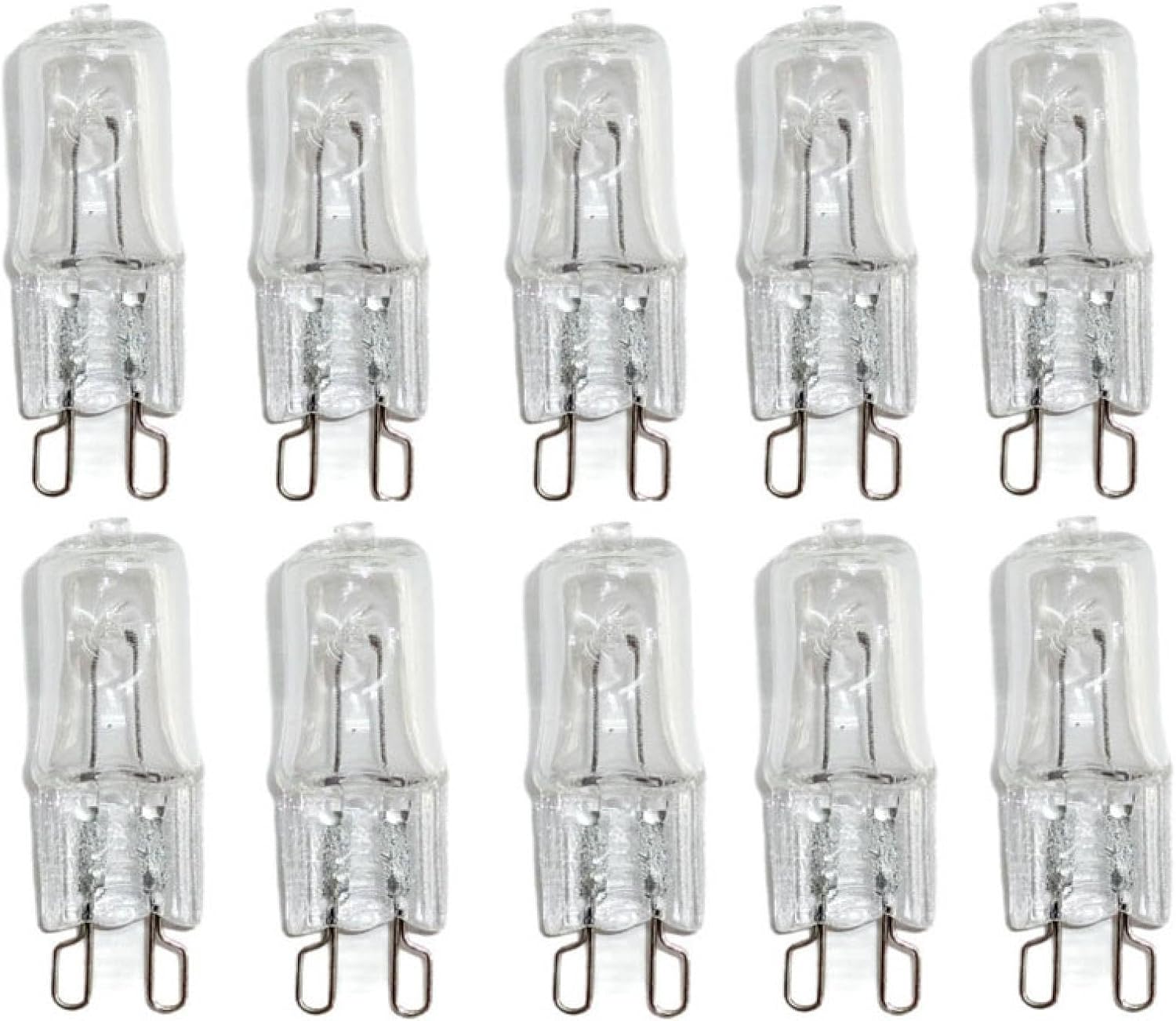10Pc G9 Halogen Bulbs 230V 40W G9 Halogen Lamp Halopin Clear G9 Halogen Lights Replacement Dimmable Warm White 60W
