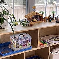 Vista 7 de Estuche Xuerdon compatible con figuras de coleccionista Fisher-Price Little People, organizador de almacenamiento de juguetes para Disney Frozen