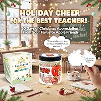 Vista 2 de Tarro de Manzanas Positivo con 60 Tarjetas de Afirmación Diaria, Regalo de Apoyo Emocional de Manzanas, Tarjetas de Manzanas, Regalos Divertidos