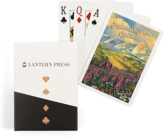 Lantern Press Steamboat Springs, Colorado, Flatirons, Oil Painting, 52 Playing Cards for Adults, Poker Size Card Deck