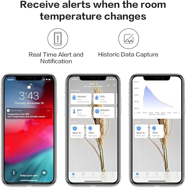 Aqara Sensore di Temperatura e Umidità 3-Pack, Richiede un hub Aqara, Zigbee, per il Monitoraggio Remoto e la Domotica, Igrometro Termometro Wireless, Compatibile con Apple HomeKit, Alexa, IFTTT - 5