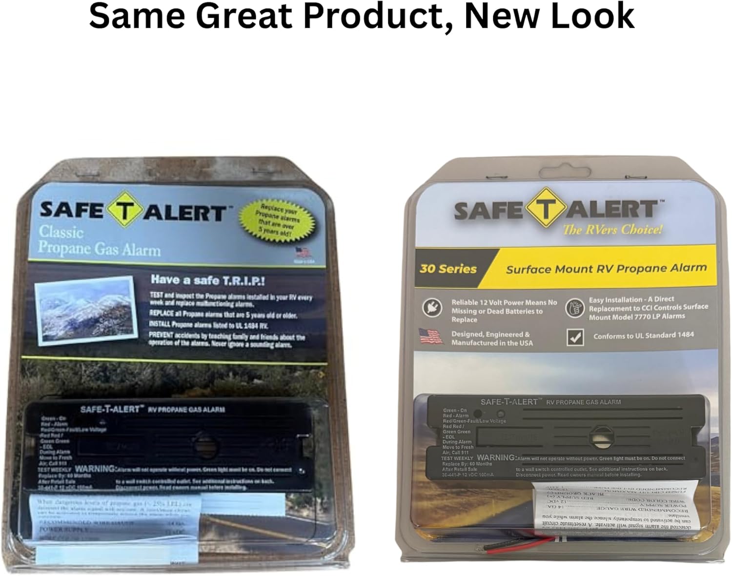 Safe T Alert 30 Series Classic LP Gas Alarm - Propane Alarm - Surface Mount, Black - 30-441-P-BL