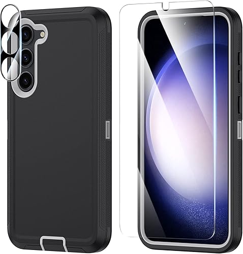 ONOLA Funda para Samsung Galaxy S23 Plus  S23+ con protector de pantalla HD y protector de cámara de lente, funda para Samsung S23 Plus, funda