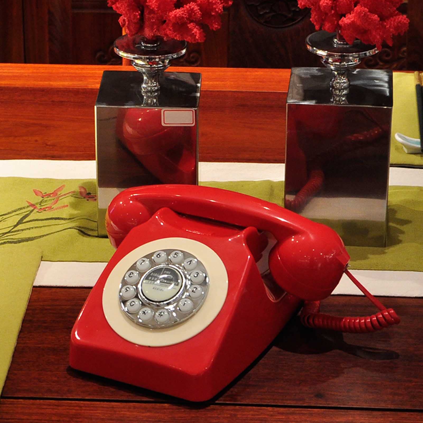 Telefono da scrivania con Filo a Linea Singola, Telefono retrò con suoneria Extra Forte, Telefono Fisso da Tavolo Vecchio Stile per casa, Hotel, Ufficio e Scuola