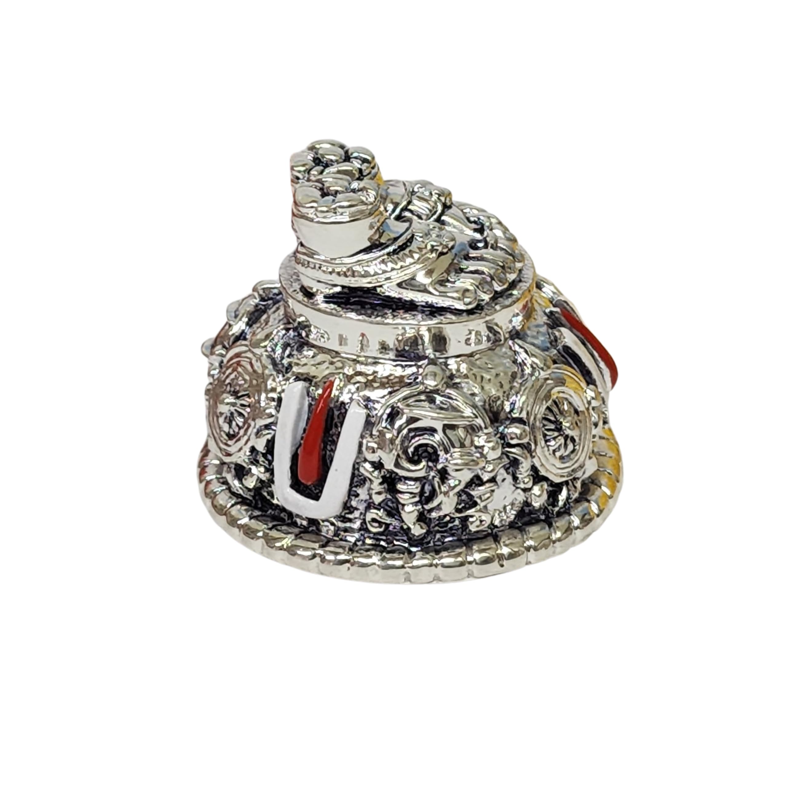 Electrum Kala udyam Shri Balaji Charan Paduka Silver-Plated Antique Matte Finish | Balaji Padam for Car Dashboard | Lord Venkateswara Padalu for Gifting, and Decor 2" 4