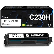 C235 C230 Black Toner Cartridge High Yield with Chip 006r04391 Compatible with Xerox C230 C230DNI C235 C235DNI Printers 1Pack