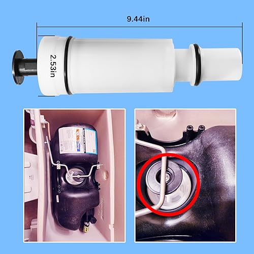 Miniatura 4 de XJJ 2 piezas de repuesto para inodoro C-100500-K. Compatible con tanque de asistencia de presión serie Flushmate 500, 501, 501A, 501B, 503, 504