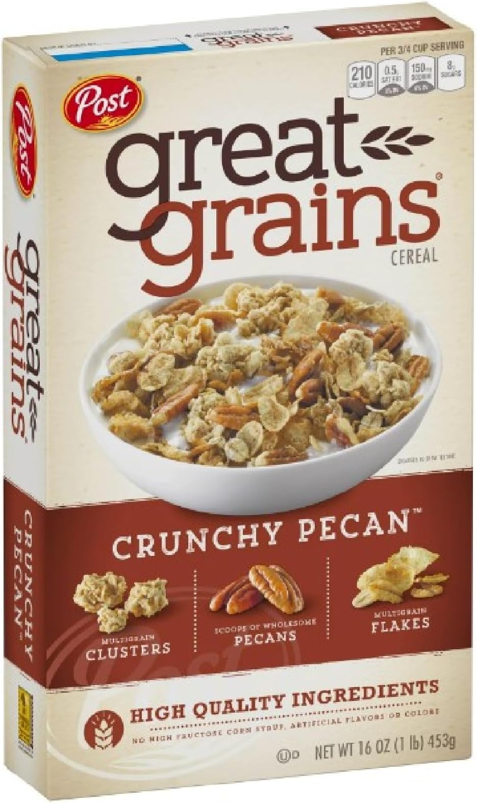 Selects Cereal, Great Grains Crunchy Pecan, 16 oz (Pack of 4)