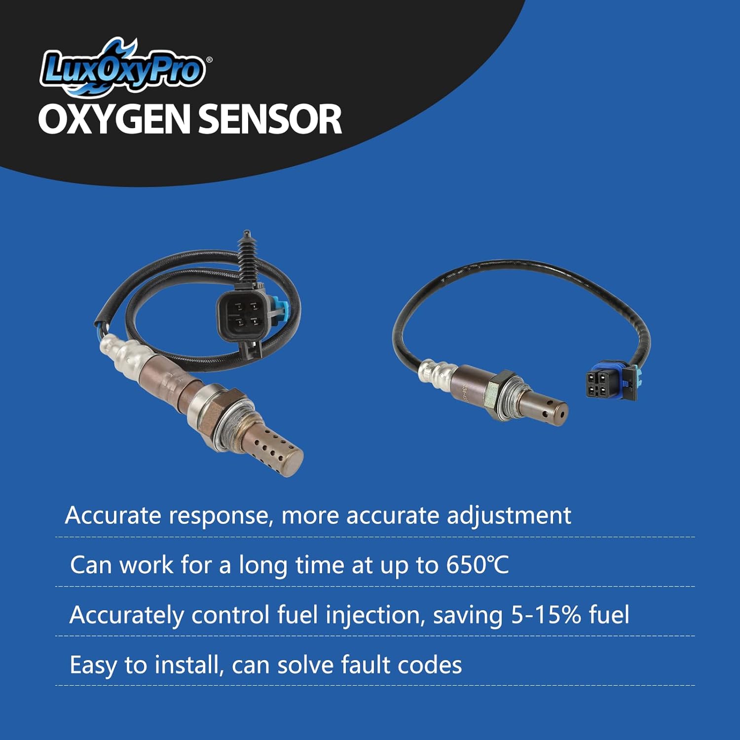 Oxygen O2 Sensor Upstream Downstream for Chevy Avalanche Silverado Suburban Tahoe for GMC Sierra Yukon XL 4.3 4.8 5.3 6.0L 2006-2007, Replace 234-4337 234-4018 4Pcs
