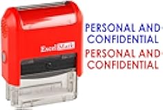 ExcelMark Self-Inking Rubber Office Stamp - Personal and Confidential