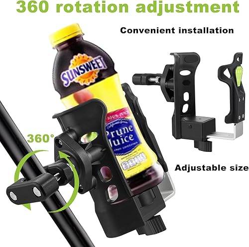 Miniatura 3 de Portavasos antirrobo para motocicleta, tamaño extra grande, ajustable, para botellas de agua de 1.95 a 3.6 pulgadas de diámetro, soporte para