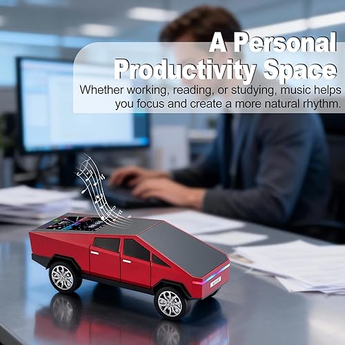 Miniatura 7 de Altavoz Bluetooth futurista con pantalla LED, práctica opción de regalo para fanáticos de modelos de automóvil y usuarios de audio, TWS estéreo,