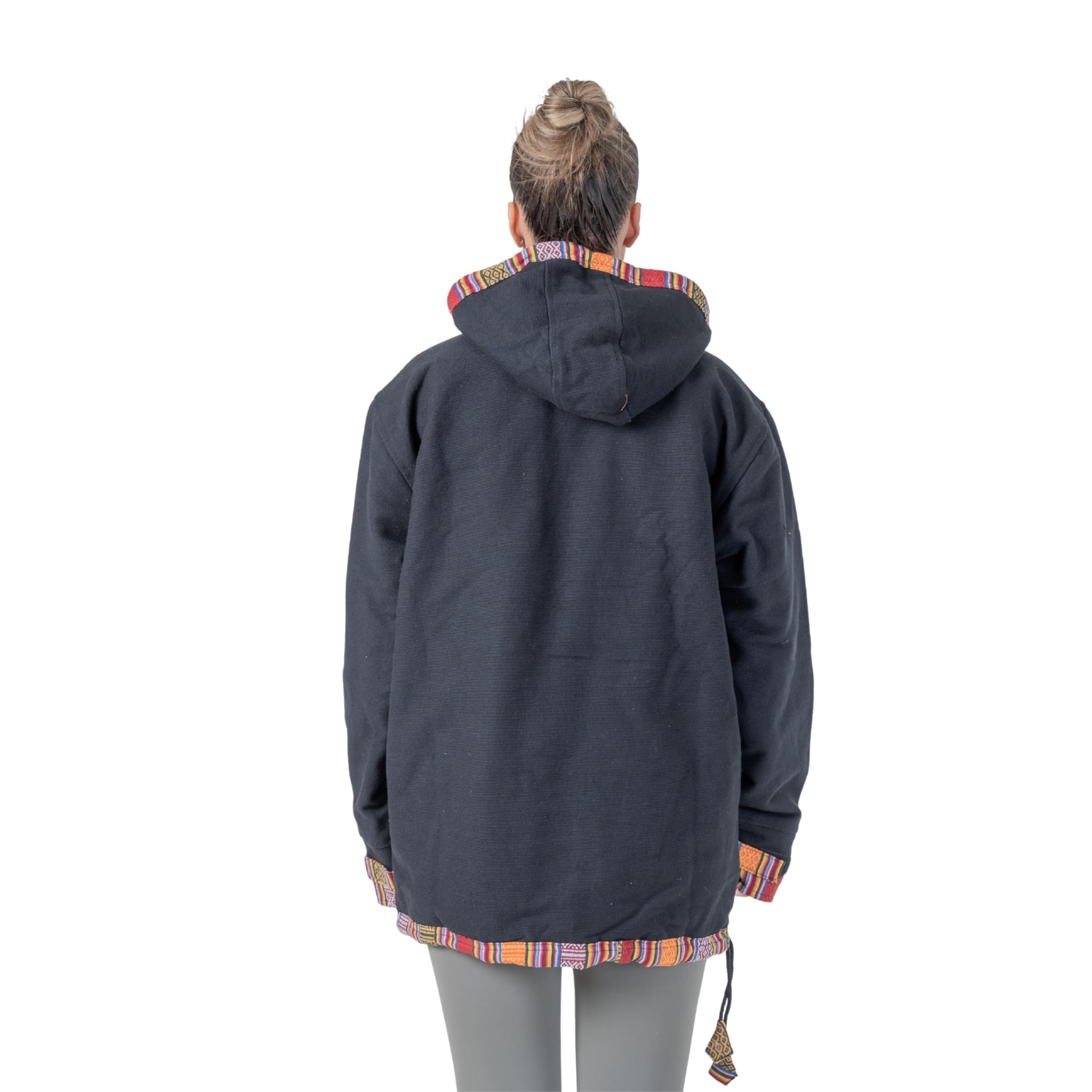Shopoholic Fashion Giacca in Pile con Cappuccio Hippie da Uomo