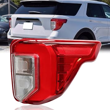 Tail Light Rear Lamp for Ford Explorer 2020-2021 Replace Right Passenger Side Tail light lamp with Wire Harness and Bulbs