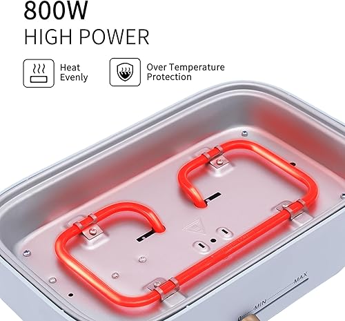 Miniatura 4 de Multifuncional Cocina Eléctrica Azul, Electrodoméstico De Cocina Olla Caliente Barbacoa Estofado Cocina Antiadherente Superficie Utensilios De