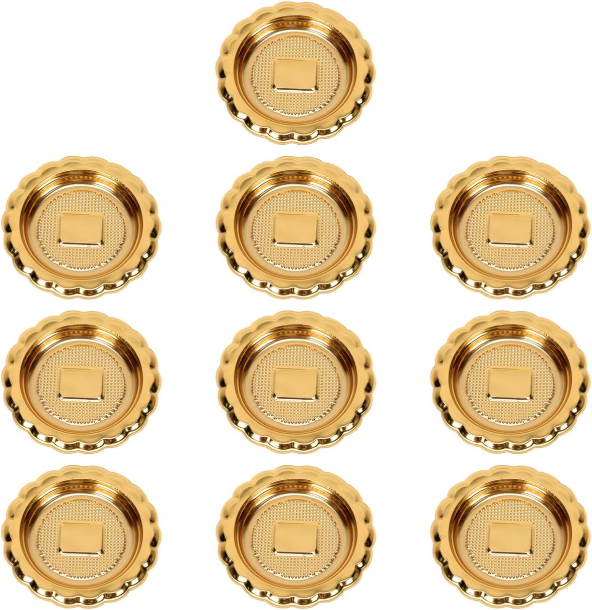 SHINEOFI 20Pcs Mini Gold Cake Trays,3.74 Inch